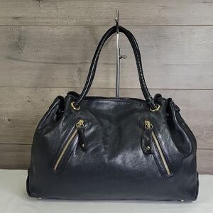 Large Furla Black Leather Tote Bag